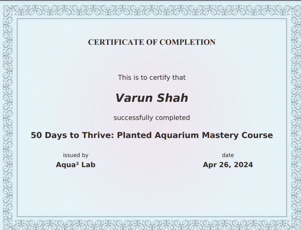 50 Days to Thrive: Planted Aquarium Mastery Course